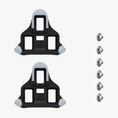 NEW Shimano CL-SL130 SPD-SLR Cleats For Fixed-Mount Outsoles, 6° Float, Grey, Pair
