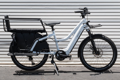 NEW* Riese & Muller Multicharger2 Mixte e-Cargo Bike, GT Family, Pearl White / Matt Black, 47cm - Floor Model