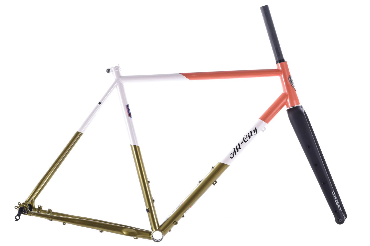 NEW All-City Cosmic Stallion Frameset - 650b/700c, Steel, Coral Moss, 61cm, Frame + Whisky CXLR Fork