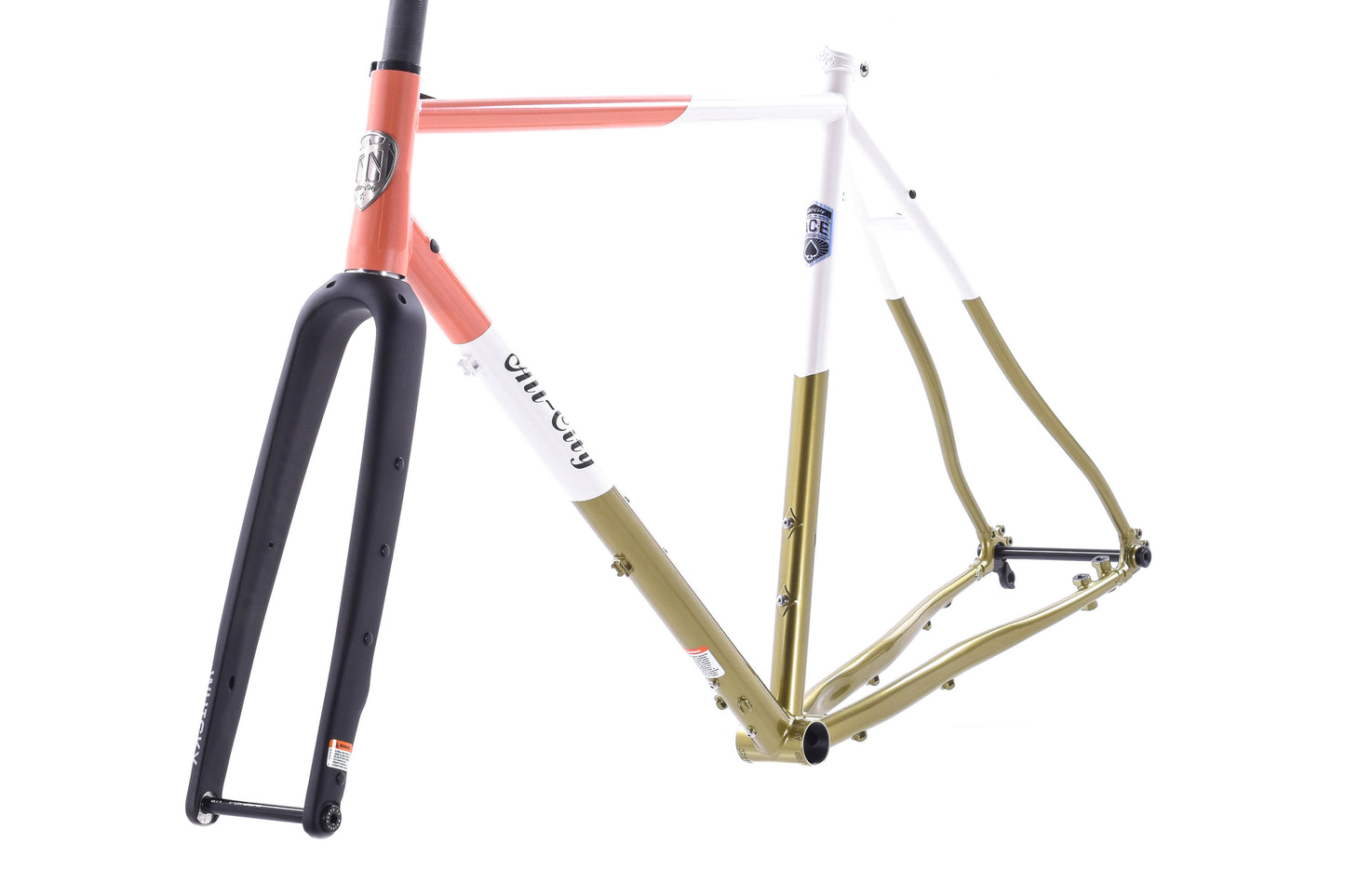 NEW All-City Cosmic Stallion Frameset - 650b/700c, Steel, Coral Moss, 61cm, Frame + Whisky CXLR Fork