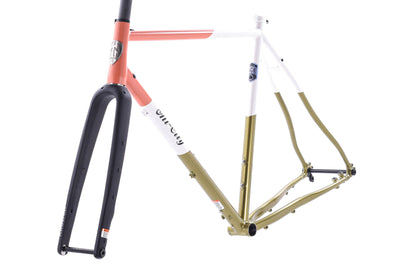 NEW All-City Cosmic Stallion Frameset - 650b/700c, Steel, Coral Moss, 61cm, Frame + Whisky CXLR Fork