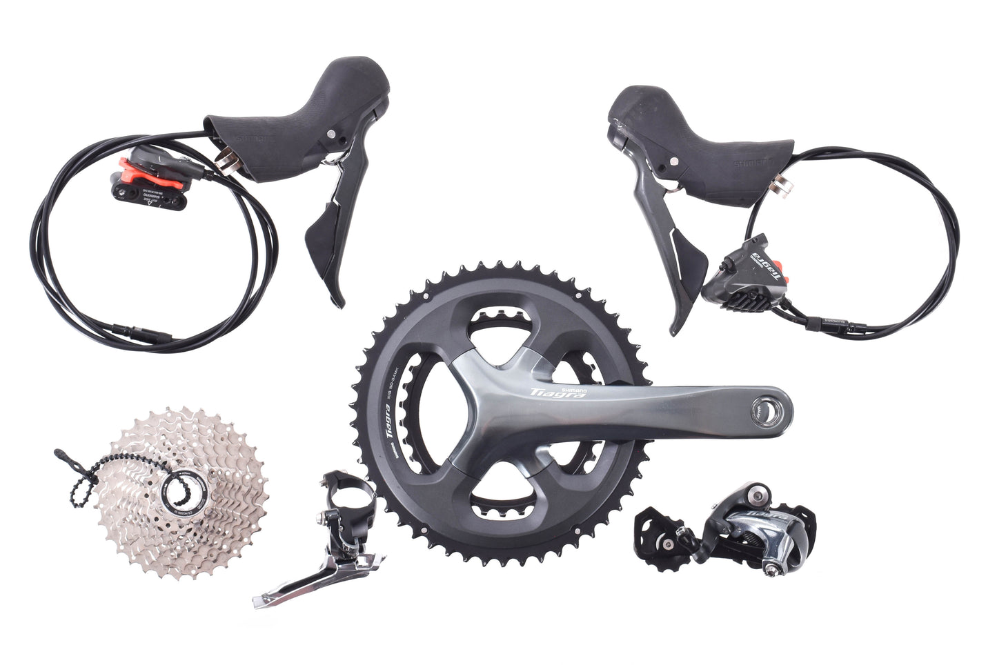 shimano tiagra gravel bike USED Shimano Tiagra 4700/4720 Hydraulic Road/Gravel Groupset 2x10 spee