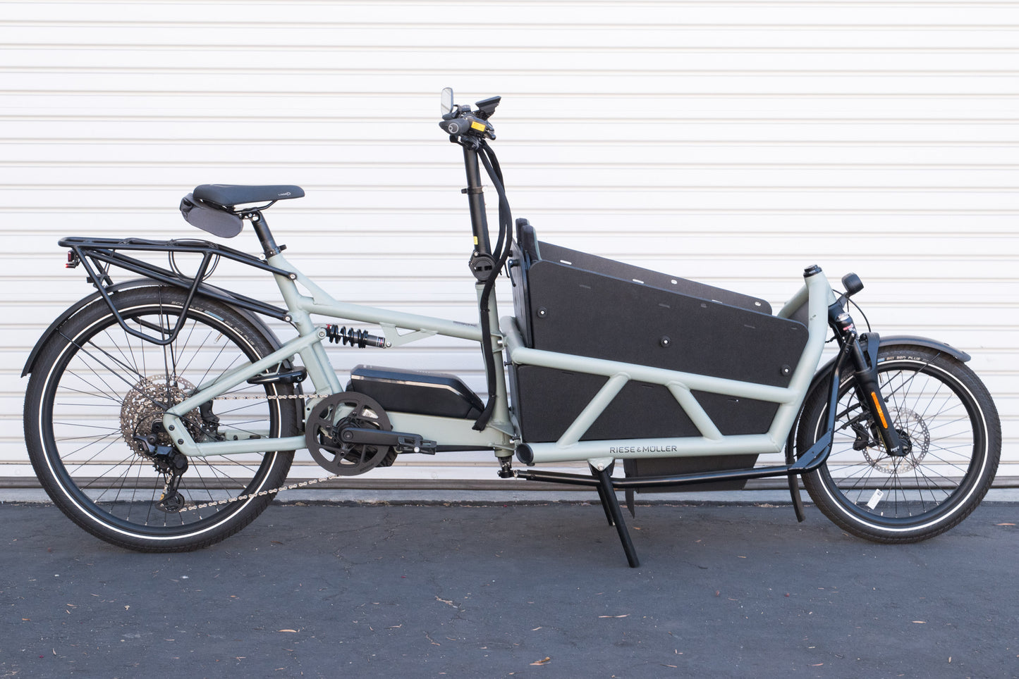 NEW* Riese & Muller Load4 60 touring HS Front Loader e-Cargo Bike, Tundra Grey Matt, Two Child Seats with Cover - Floor Model