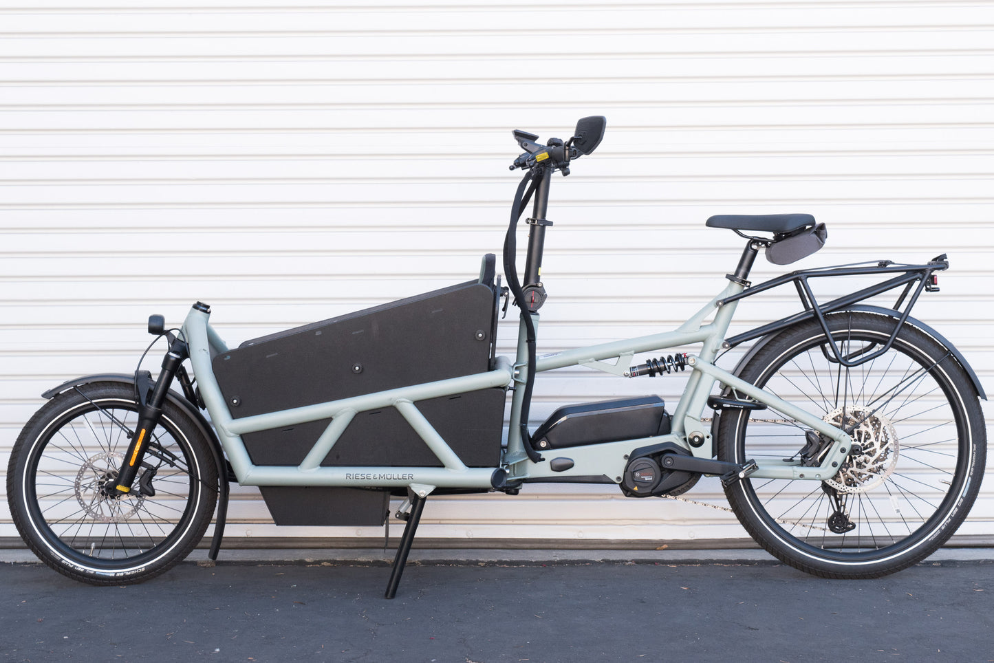 NEW* Riese & Muller Load4 60 touring HS Front Loader e-Cargo Bike, Tundra Grey Matt, Two Child Seats with Cover - Floor Model