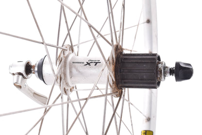 USED Mavic CX 717 26" Wheelset w/ Shimano XT M770 HG Hubs Silver Rim  Brake Quick Release