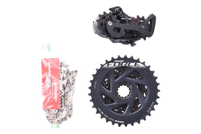 USED SRAM Force eTap AXS Rear Derailleur and 10-33T XDR Driver w/ Battery Charger