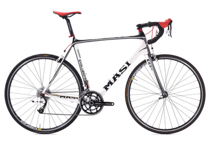 USED Masi Evoluzione 59cm Carbon Road Bike SRAM Apex 2x10 Rim Brake Black/Red/White