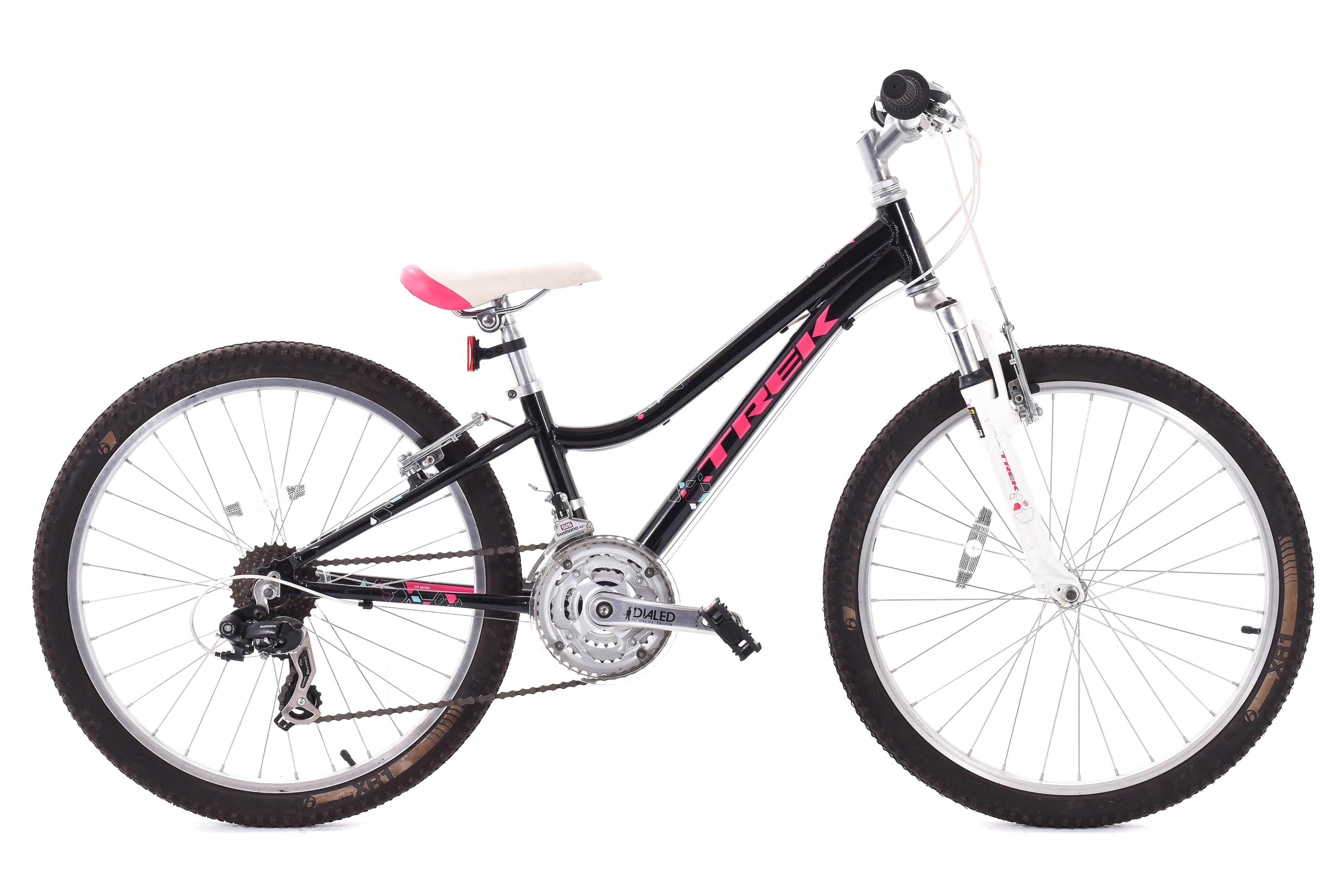 USED Trek MT220 24 Kid s Hardtail Mountain Bike Black 3x7 Speed