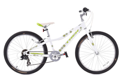 USED Trek MT200 24" Kid's Hardtail Mountain Bike White Green 1x7 Speed