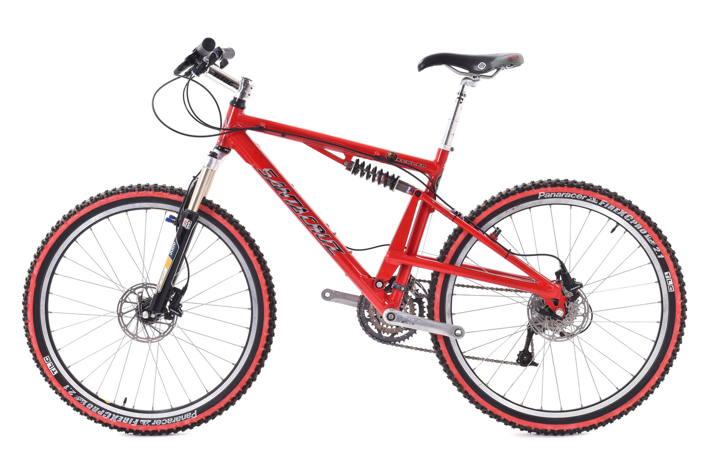 USED Vintage Santa Cruz Heckler Alloy Mountain Bike 18" Deore XT/LX SRAM Level Full Suspension