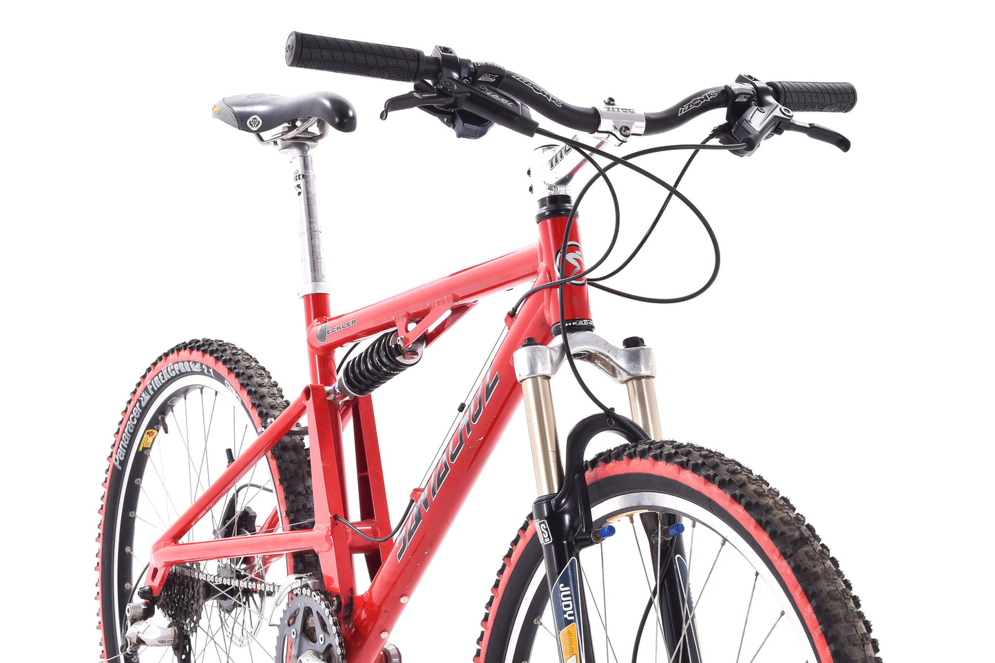 USED Vintage Santa Cruz Heckler Alloy Mountain Bike 18" Deore XT/LX SRAM Level Full Suspension