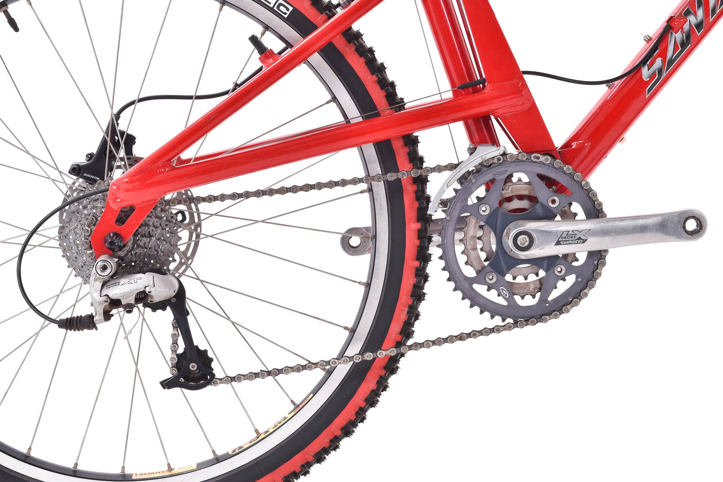 USED Vintage Santa Cruz Heckler Alloy Mountain Bike 18" Deore XT/LX SRAM Level Full Suspension