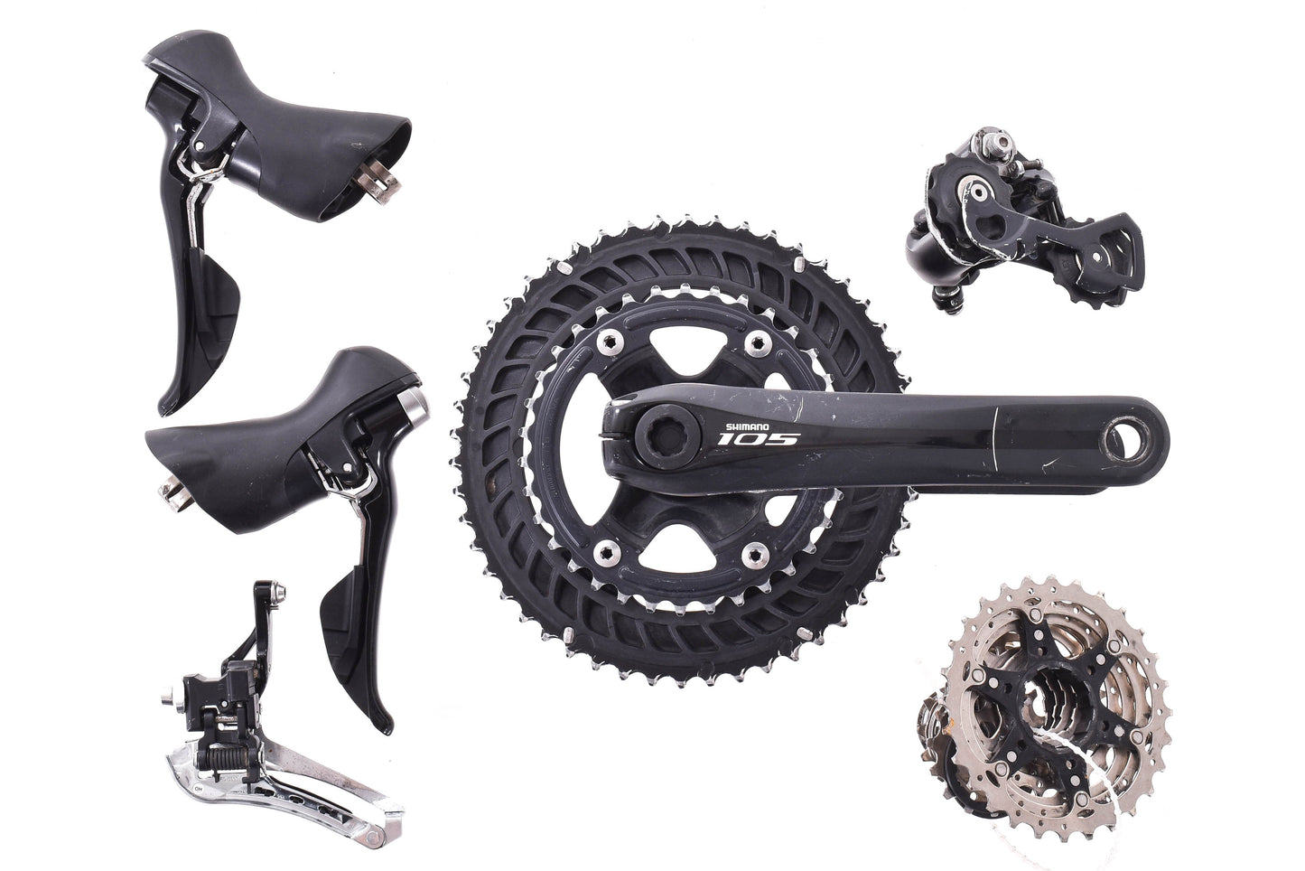 USED Shimano 105 5800 2x11 speed Road Groupset 50/34 172.5mm Crankset