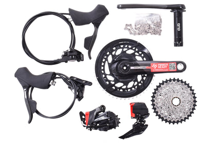 NEW Take Off SRAM Force AXS D2 2x12 Road Groupset 170mm 48/35t Crank 10-36t XDR Driver w/ Charger