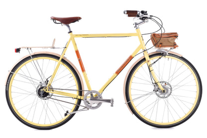 USED Sycip Custom Steel Bob Long Urban Cruiser Commuter Bike Shimano Alfine 8 spd Hydraulic Disc Brakes Yellow