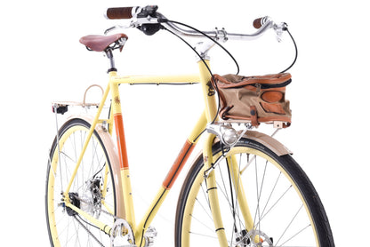 USED Sycip Custom Steel Bob Long Urban Cruiser Commuter Bike Shimano Alfine 8 spd Hydraulic Disc Brakes Yellow