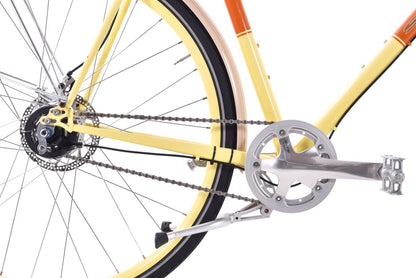 USED Sycip Custom Steel Bob Long Urban Cruiser Commuter Bike Shimano Alfine 8 spd Hydraulic Disc Brakes Yellow