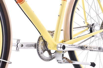 USED Sycip Custom Steel Bob Long Urban Cruiser Commuter Bike Shimano Alfine 8 spd Hydraulic Disc Brakes Yellow