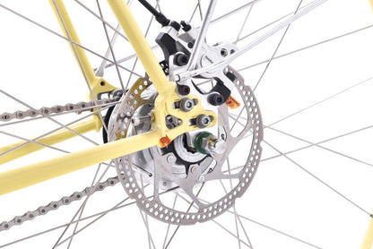 USED Sycip Custom Steel Bob Long Urban Cruiser Commuter Bike Shimano Alfine 8 spd Hydraulic Disc Brakes Yellow