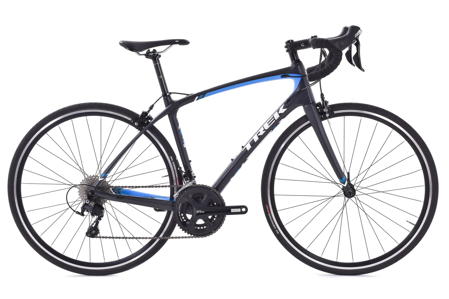 USED 2017 Trek Silque S 5 Carbon Road Bike 52cm Shimano 105 2x11 Speed Black/White/Blue