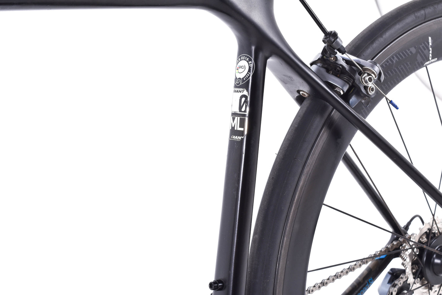USED 2017 Giant TCR Advanced SL Road Bike M/L Shimano Ultegra w/ Carbon Wheels Rim Brake Black/Blue