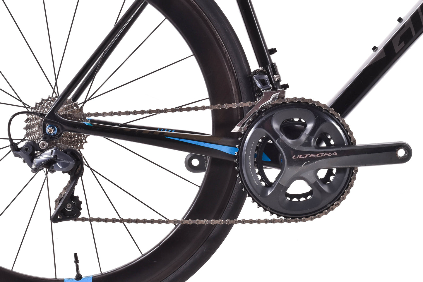 USED 2017 Giant TCR Advanced SL Road Bike M/L Shimano Ultegra w/ Carbon Wheels Rim Brake Black/Blue