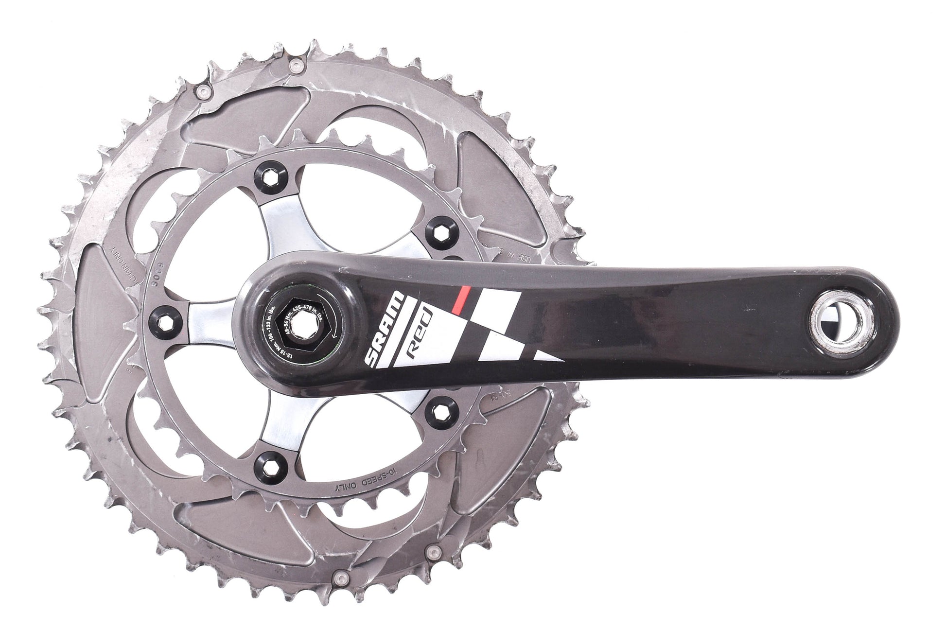 USED SRAM Red 10 Speed Carbon Compact Crankset GXP 110BCD 50/3