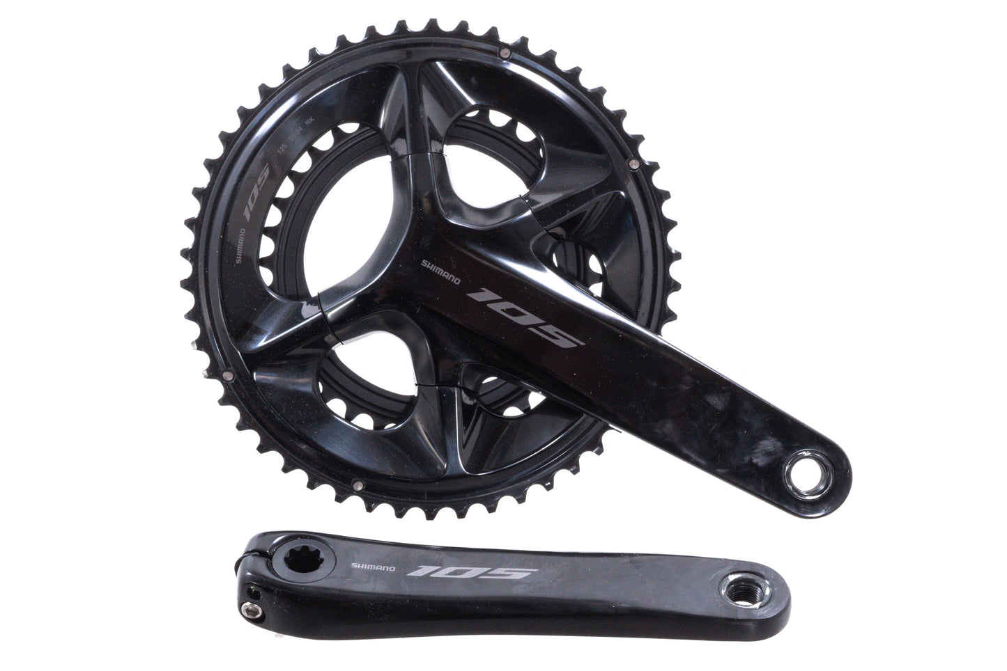 NEW Take-Off Shimano 105 FC-R7100 Crankset - 12-Speed, 110 Asymmetric BCD, Hollowtech II Spindle Interface, Black 50/34t 172.5mm