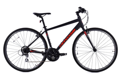 USED 2017 Cannondale Quick 8 Medium Aluminum Hybrid Bike 3x7 speed Black Red