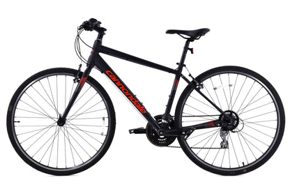USED 2017 Cannondale Quick 8 Medium Aluminum Hybrid Bike 3x7 speed Black Red