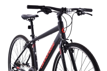 USED 2017 Cannondale Quick 8 Medium Aluminum Hybrid Bike 3x7 speed Black Red