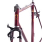 USED Vintage Peugeot Road Bike Frame 56cm Carbolite Lugged Steel Maroon