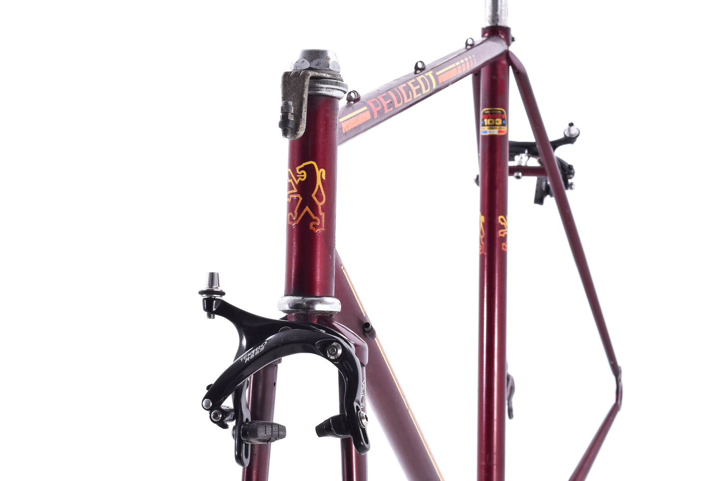 USED Vintage Peugeot Road Bike Frame 56cm Carbolite Lugged Steel Maroon