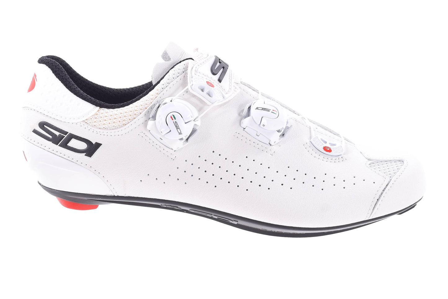 USED Sidi Wire 2S 42 EU / 8 US Carbon Composite White Road Shoe