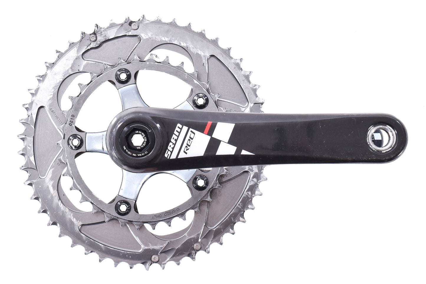 USED SRAM Red 172.5mm Carbon Crankset 50/34T Compact Road GXP