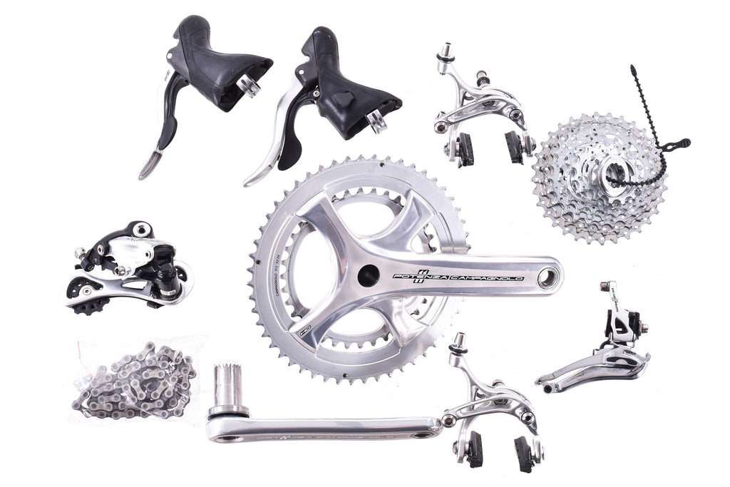 USED Campagnolo Potenza 2x11 speed Polished Silver Groupset 52