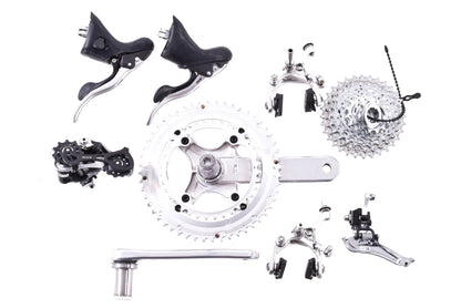 USED Campagnolo Potenza 2x11 speed Polished Silver Groupset 52