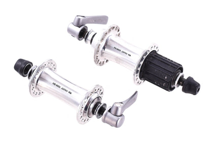 USED Shimano Ultegra HB-6600 Silver Road Hub Set 10 speed 36h With Skewers
