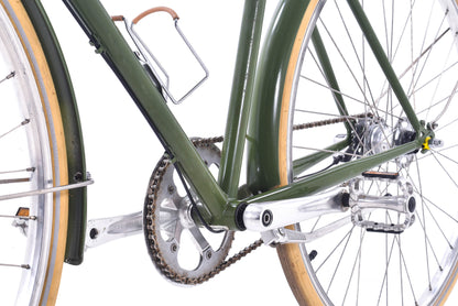 USED Linus Roadster 3i Medium Cruiser Bike Green/Tan w/ Fenders