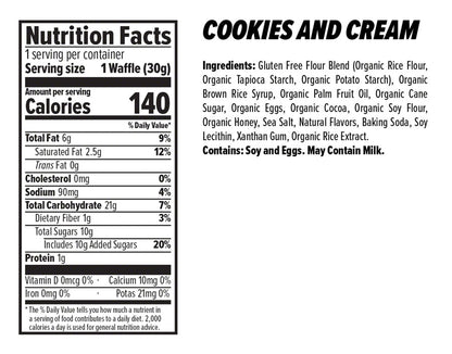 NEW Honey Stinger Gluten Free Organic Waffle - Cookies and Cream, Box of 12 - Around the Cycle