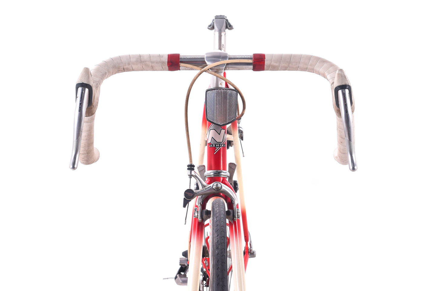 USED Vintage Nishiki Linear 56cm Road Bike Tange 900 Chromoly Steel Shimano 105 2x6 speed Red/White- AS IS