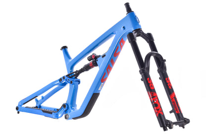 DEMO Salsa Blackthorn Carbon Frame and Fox 36 Fork - 29", Blue, Large, GRADE C