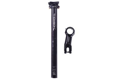 USED Thomson Elite 31.6x365mm Zero Offset Seatpost w/ 31.8x90mm Stem Black