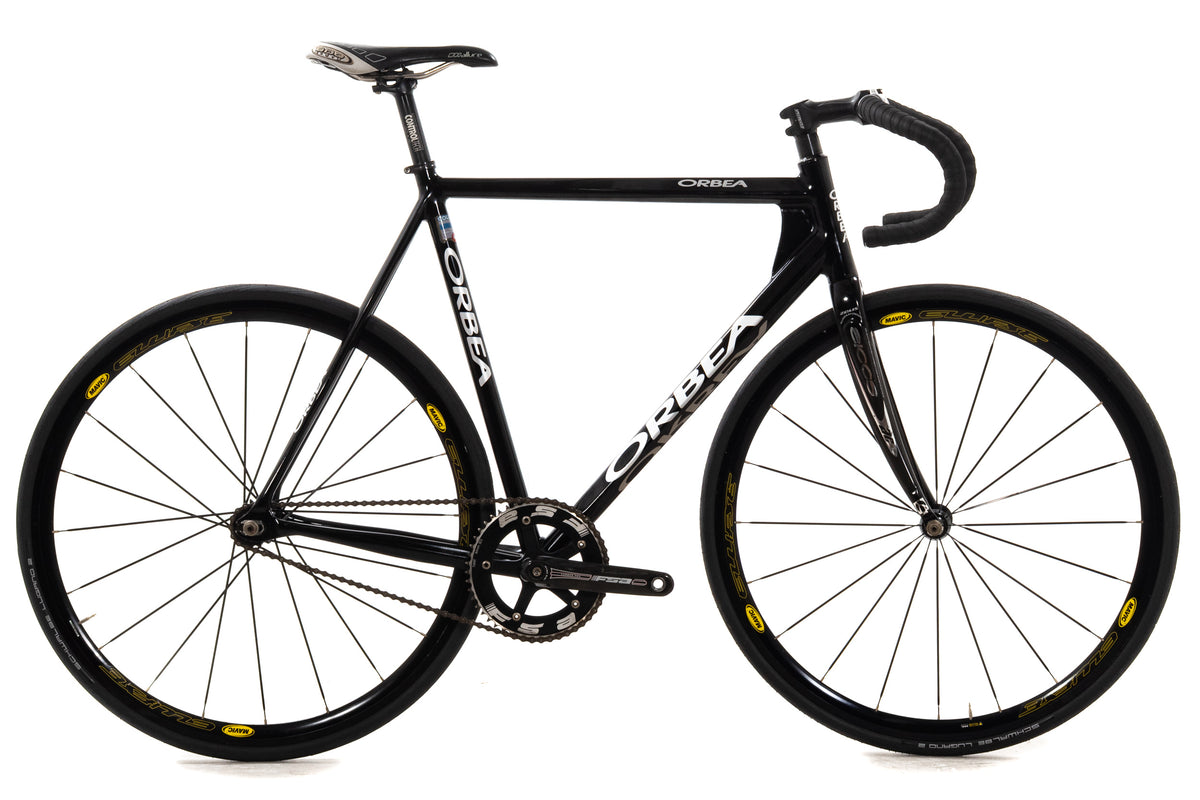 USED Orbea Pista Aluminum Track Bike 55cm Fixed Gear Mavic Wheels