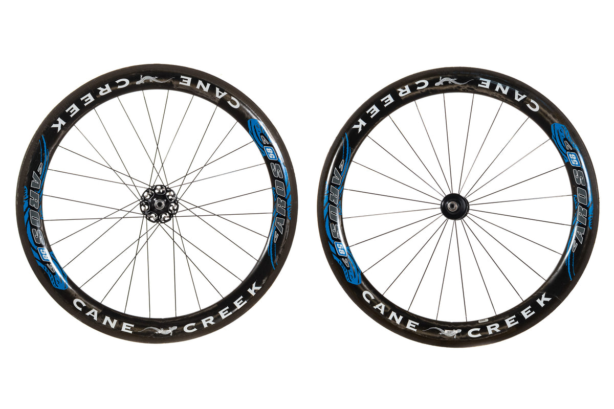 USED Cane Creek Aros 58 Carbon Tubular Track Wheelset 700c