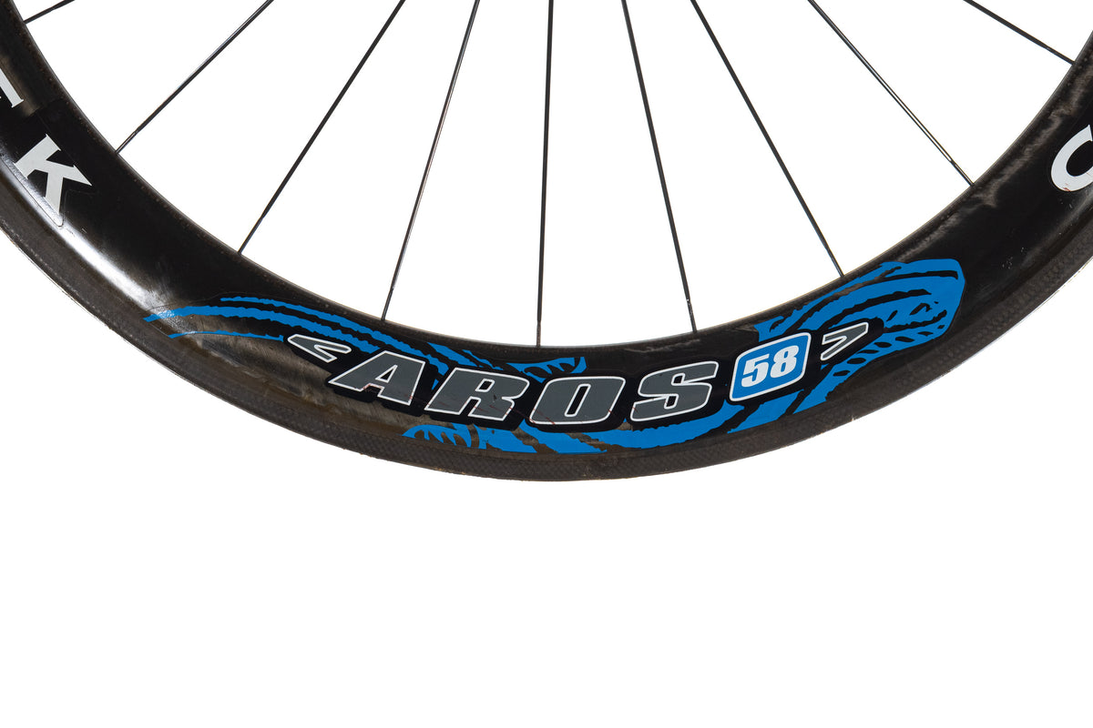 USED Cane Creek Aros 58 Carbon Tubular Track Wheelset 700c