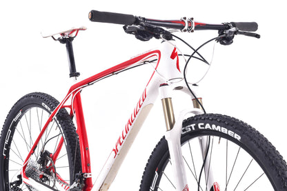 USED 2011 Specialized Stumpjumper Expert 29 XL Cross Country Carbon Hardtail Mountain Bike SRAM XO 2x10 speed White