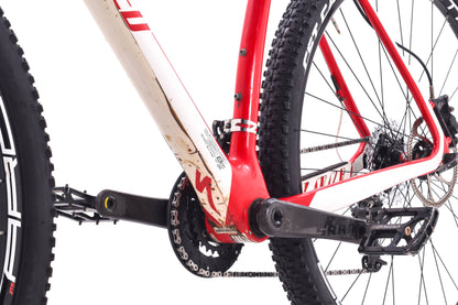 USED 2011 Specialized Stumpjumper Expert 29 XL Cross Country Carbon Hardtail Mountain Bike SRAM XO 2x10 speed White