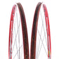 USED Mavic Helium SUP Red 700C Tubular Road Wheelset Rim Brake Quick Release
