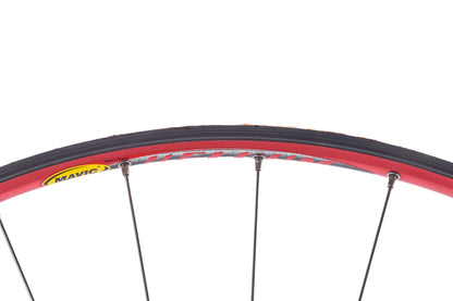 USED Mavic Helium SUP Red 700C Tubular Road Wheelset Rim Brake Quick Release
